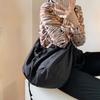 Causal Women Shoulder Bag Solid Nyl Wide Strap Crossbody Bags Large Capacity Black Tote Handbags Female Nyl Purse Bag