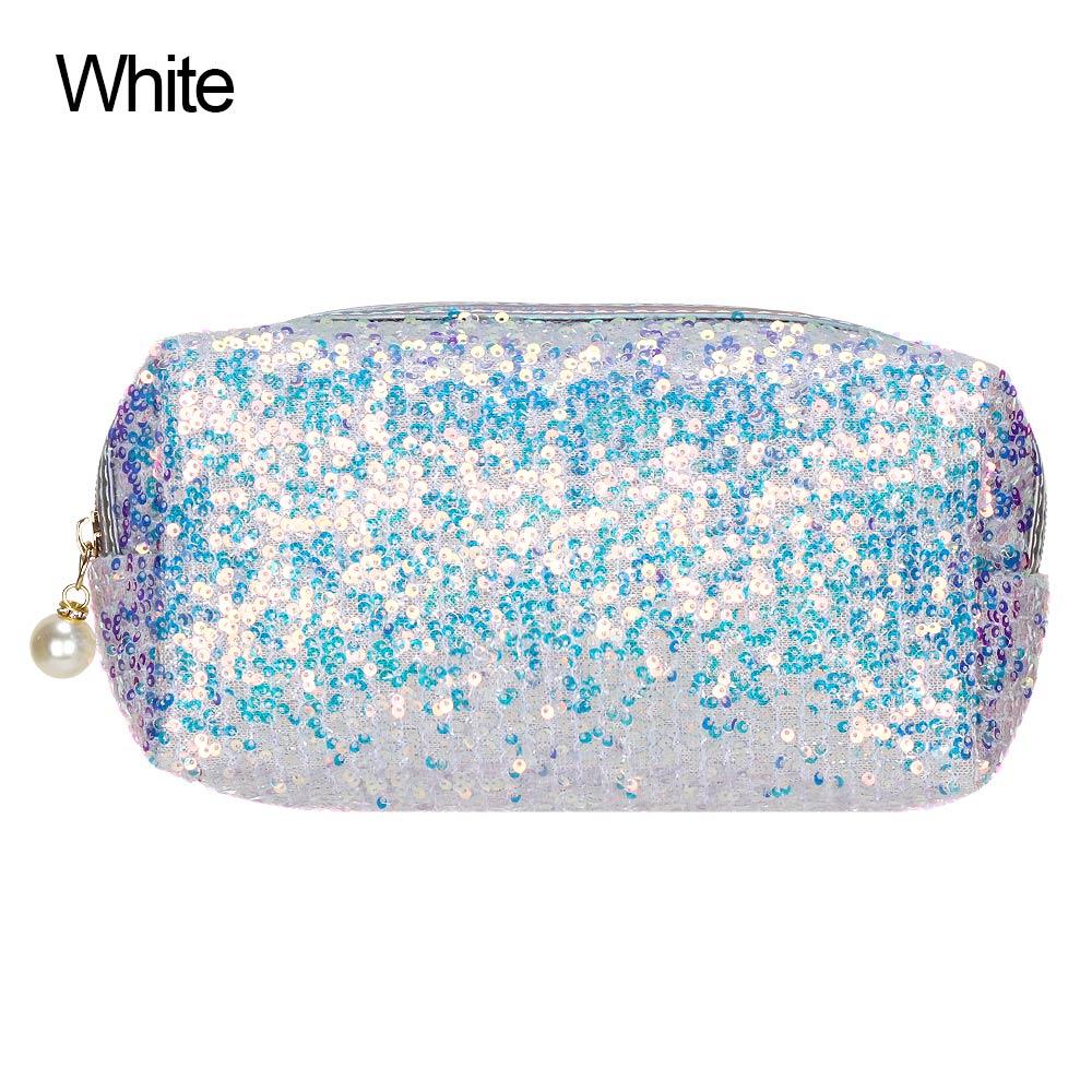 Fashion Glitter Mermaid Sequin Makeup Bag High-capacity Reversible Double Color Cosmetic Bag Lazy Makeup Zipper Pouch Handbags