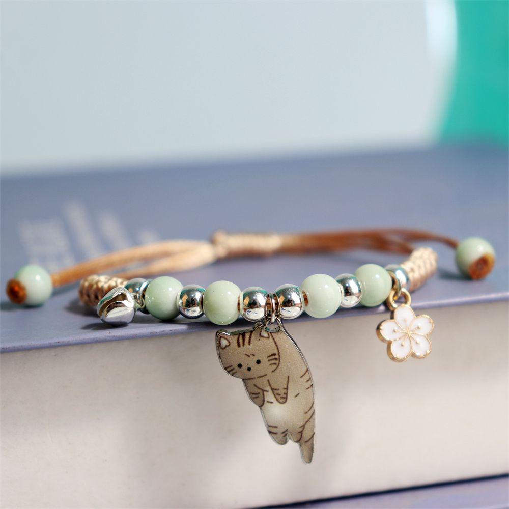 Minimalistyczna Bransoletka Leniwy Kot - Modna Biżuteria dla Kobiet i Studentek