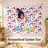 Custom Name Text Tapestry,Cleo & Cuquín Boho Wall Hanging, Decorative Backdrop Tapestry For Room