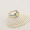 Trending White Heart-Shaped Opal Ring in Ins Style