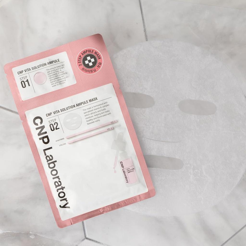 Official CNP Vita Solution Mask 5 sheets Serum Vita Mask 1 sheet x 5 sheets (Vita 1.5ml + 30ml)