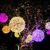 20/28CM Festoon Rattan Ball Light LED Rattan Ball Christmas Tree Light String 220V Ramadan Festoon Rattan Ball Lamp Garden