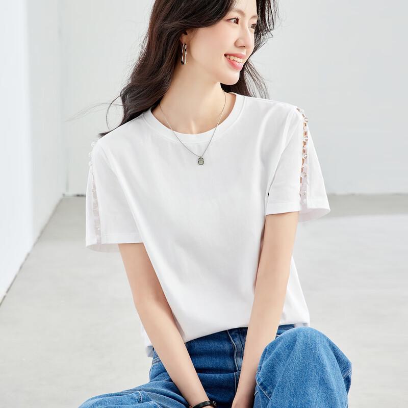 CARBAMMI Women s Pure Cotton Short Sleeve T-shirt 42