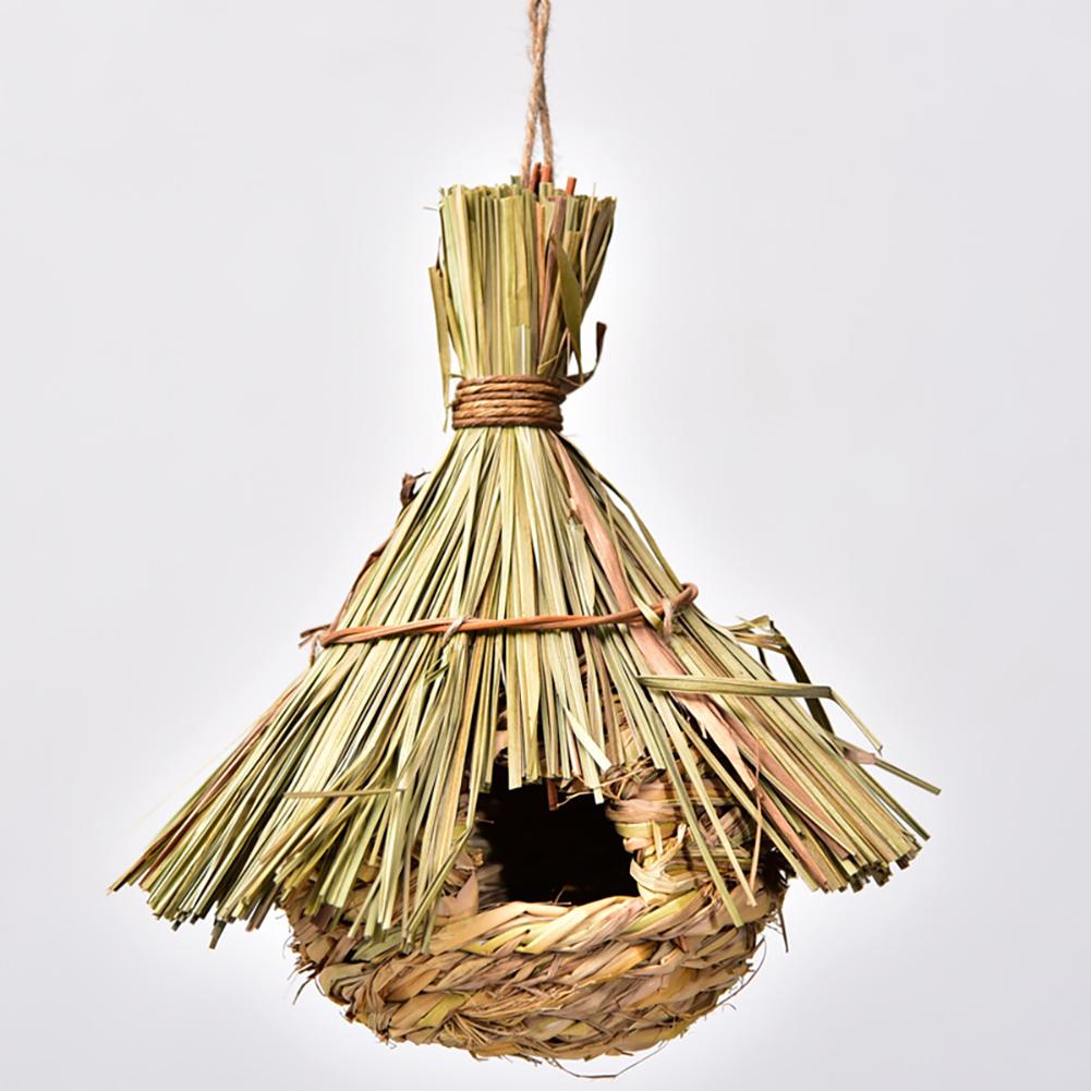 Pet Hanging Birds Nest Outdoor Hand-weaved Decorative Bird House Bird Cage Shelter For Garden Decoration