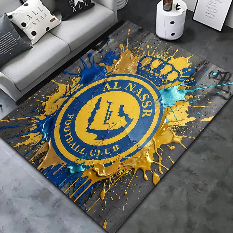 Al-Nassr FC Carpet Rug for Living Room Bedroom Home Sofa Decoration,Kids play Non-slip Floor Mat