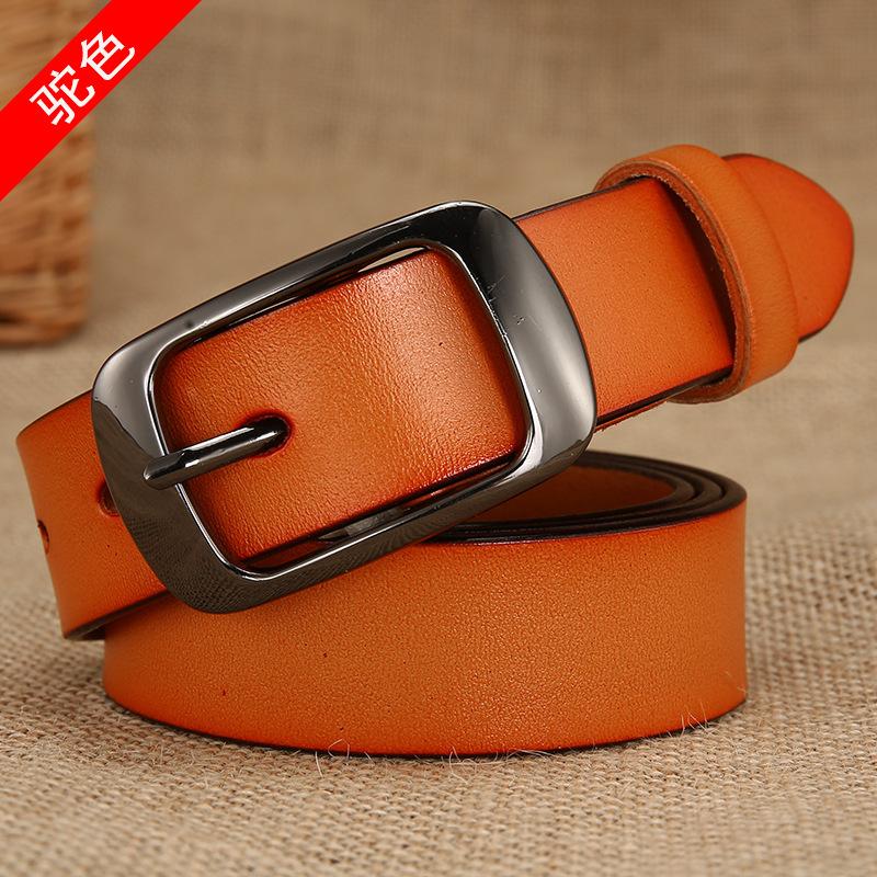 Women'S Pin Buckle Belt Leather Decoration Fashion Cowhide Women'S Simple Belt Direct Supply