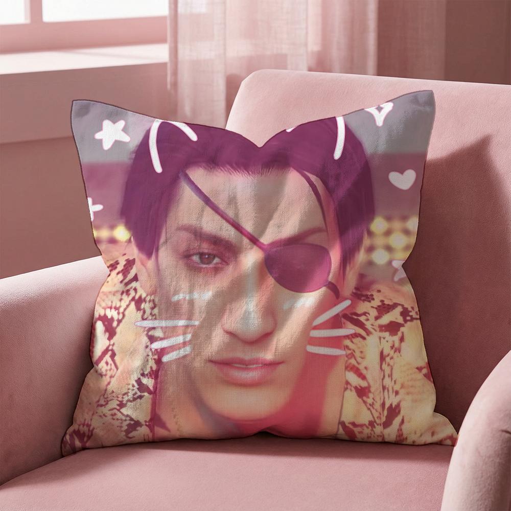 Love G-Goro Majima Y-Yakuza Cushion Cover Multi-Scene Pillow Cover for Home & Car - Reversible, Soft & Durable for Daily Use
