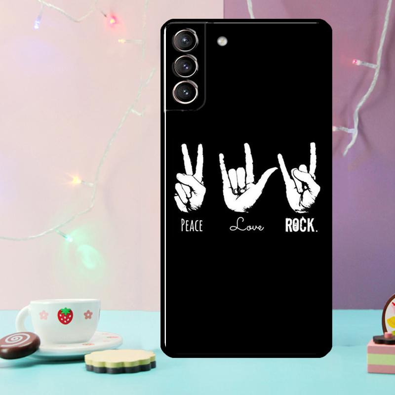 Rock Roll Skull Phone Case For Samsung Galaxy S25 Ultra S20 S21 S22 S23 S24 Plus S9 S10 S24 FE S25 FE Cover