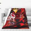 Flannel Throw Blanket Helluva Boss Stolas Animated Horror Musical Warm Blankets Soft Bedding for Bed Living Room Picnic Sofa
