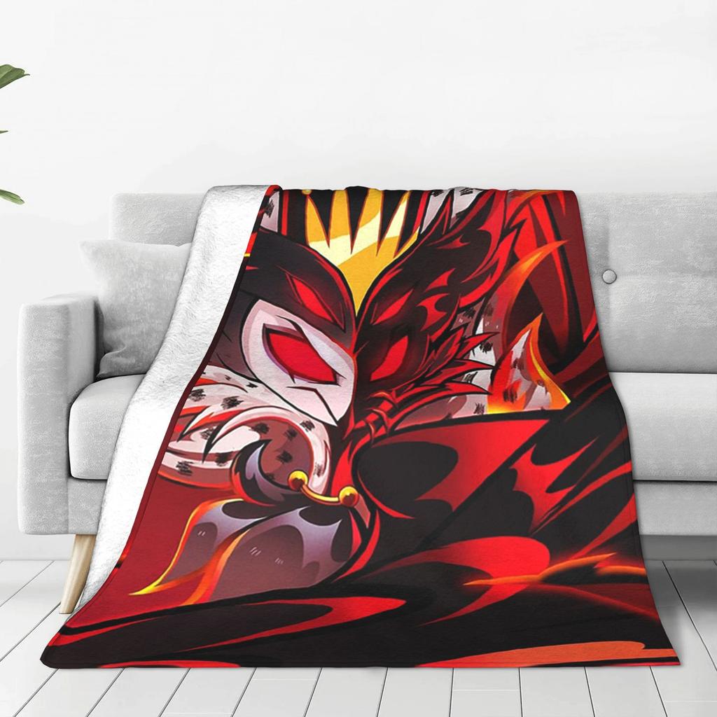 Flannel Throw Blanket Helluva Boss Stolas Animated Horror Musical Warm Blankets Soft Bedding for Bed Living Room Picnic Sofa