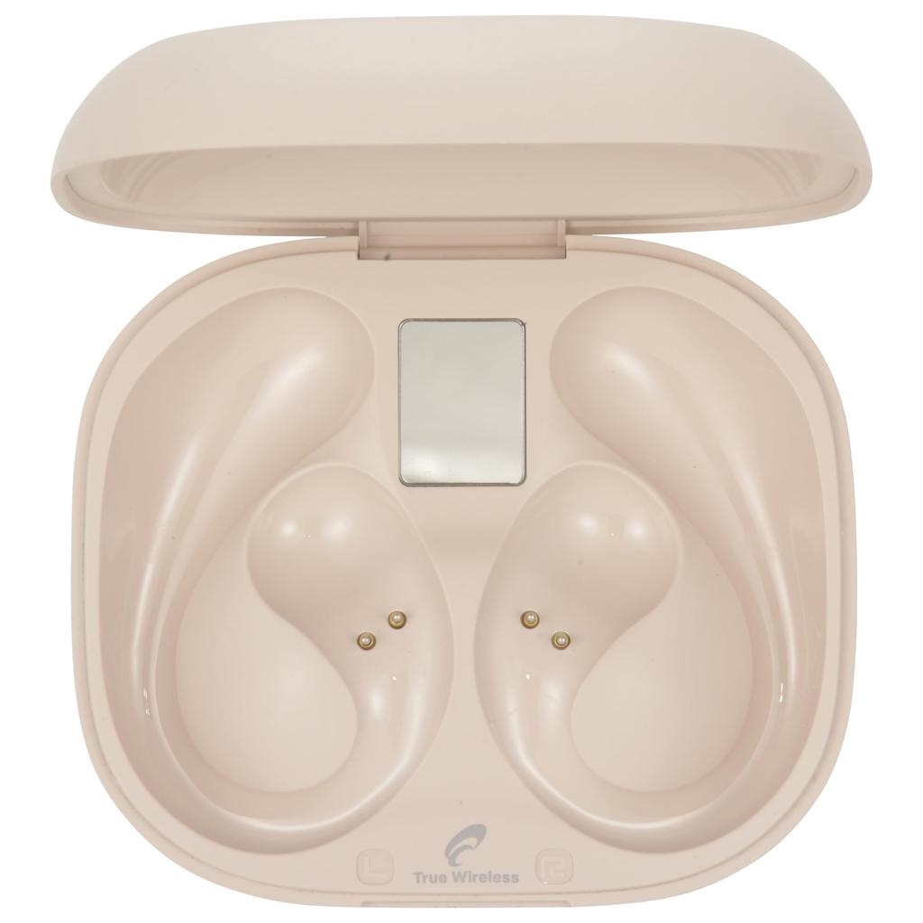 OHM AudioComm True Wireless Earphones with Ear Beige OHM Electric Hooks, HP-W610N-U 03-3194