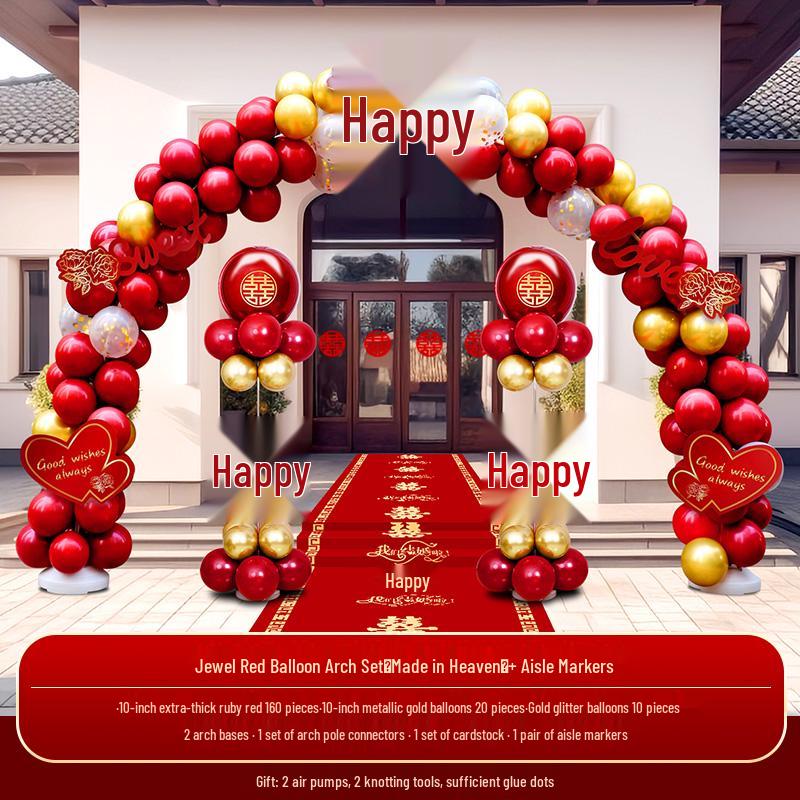 Luxury Outdoor Wedding & Engagement Balloon Arch Aisle Set