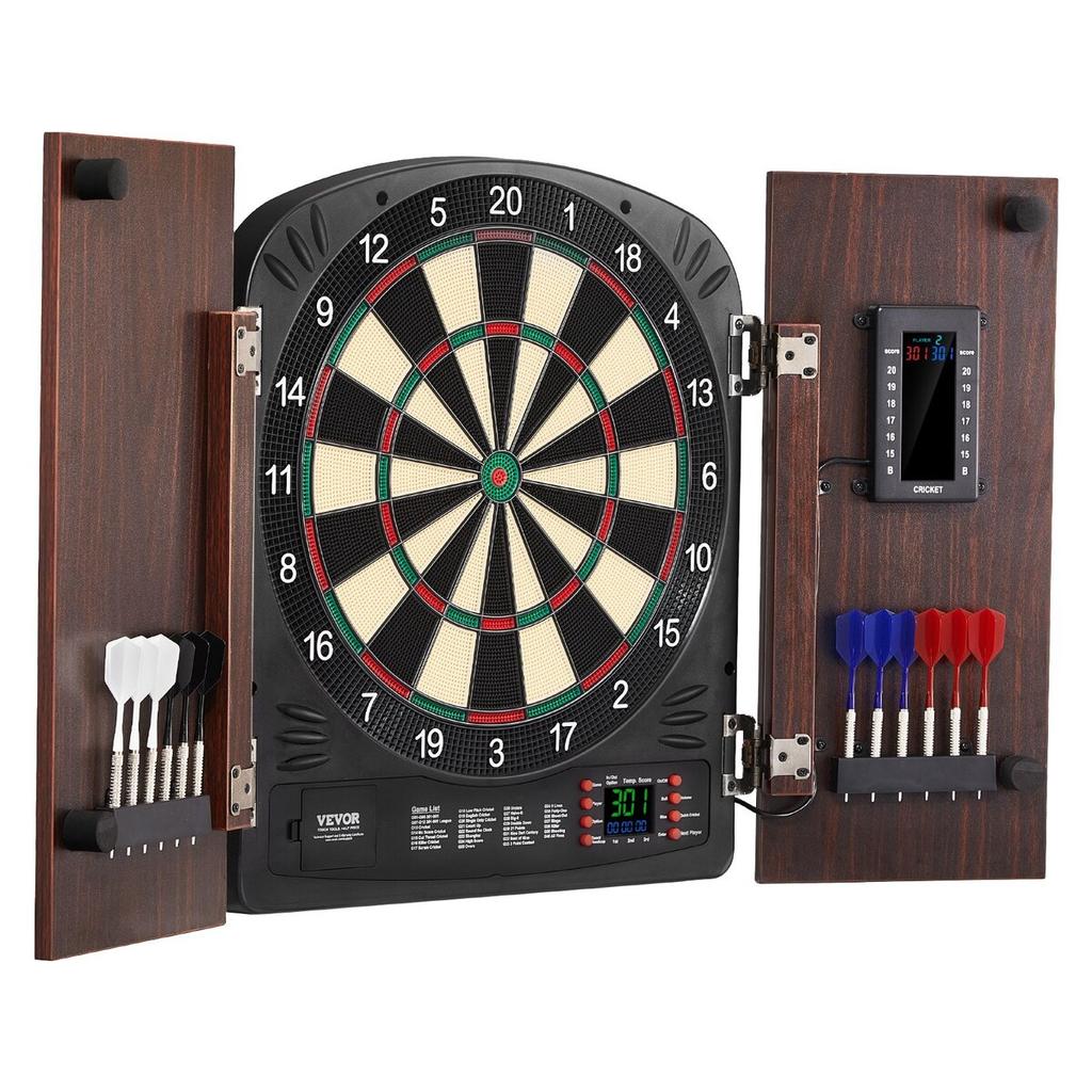 Dartboard and Cabinet Set Complete with All Accessories Easy Assembly