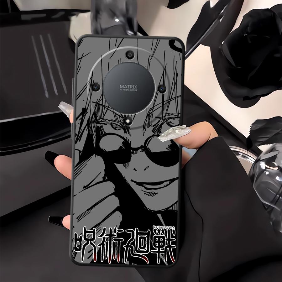 Anime J-uju-tsus Ka-ise-ns Black Soft Phone Cover Case for Honor X6 70 Magic5Lite 200 400 Lite X8 8X X7 X5b 90 X9a