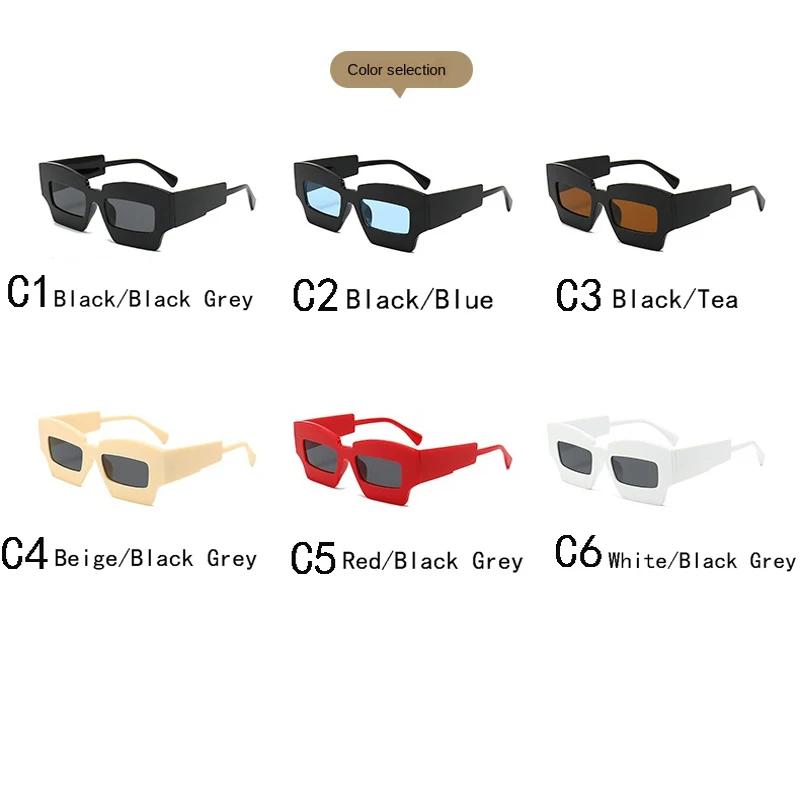 Fashion Irregular Square Sunglasses Funny Party Asymmetrical Sun Glasses Women Men Brand Designer Personality Black Sunglasses