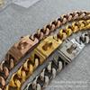 19mm Stainless Steel Dog Collar Anti-Bite Gold Pet Necklace Dogs