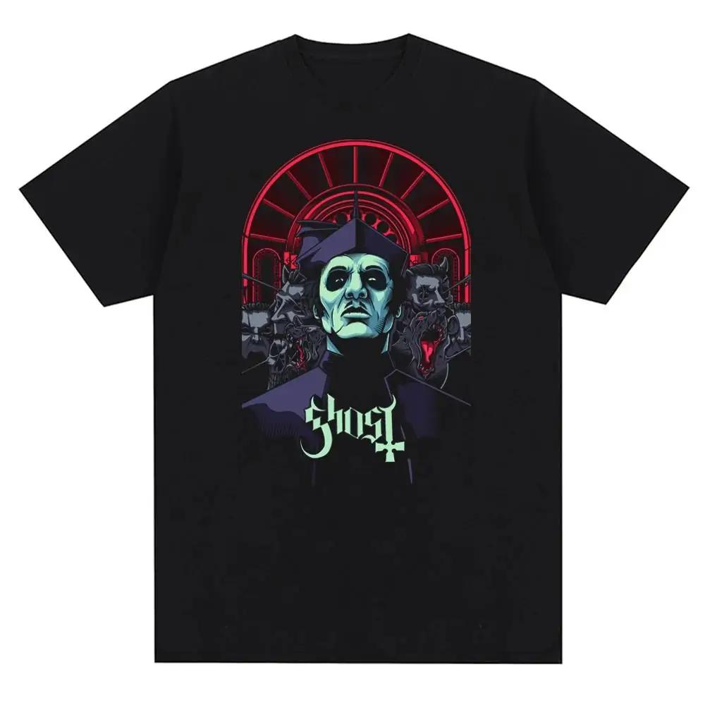 New Ghost Rock Band Graphic Print T Shirt Men Women Fashion Casual Rock Streetwear Short Sleeve Ovsersized TShirt Unisex Loose T