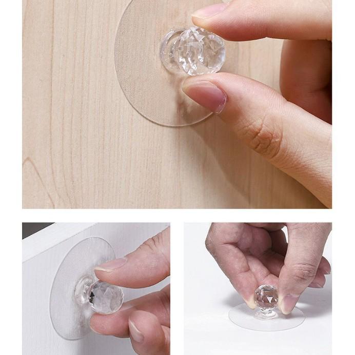 Round Punch-Free Sliding Handle: Self-Adhesive for Wardrobes, Cabinets, Drawers, and Glass Doors
