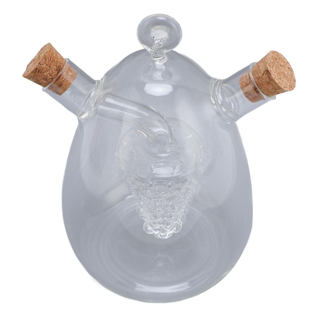2 in 1 Öl- und Essigspender Flasche Klarglas Olivenöl Essigspender Essigflasche für