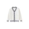 Spring and Autumn Children's Contrast Color Pocket Children's Sweater Cardigan Boy Stripe College Style Girls Sweater Coat