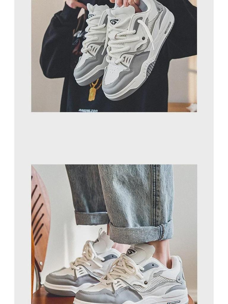 Men's Retro Casual Height-Boosting Non-Slip Sneakers - Spring & Autumn 2025 Hong Kong Style