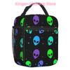 UFO Pattern Insulated Lunch Bag for Women Leakproof Thermal Cooler Bento Box Kids School Children