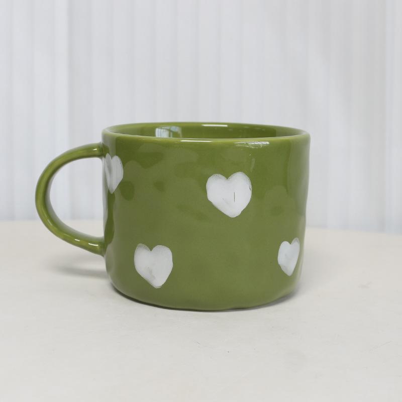 Tazza da Caffè 300ml 10oz con Motivo a Cuore Personalità Creativa Design Unico Tazza in Ceramica con Manico Bel Regalo per Migliori Amiche 1 Pezzo