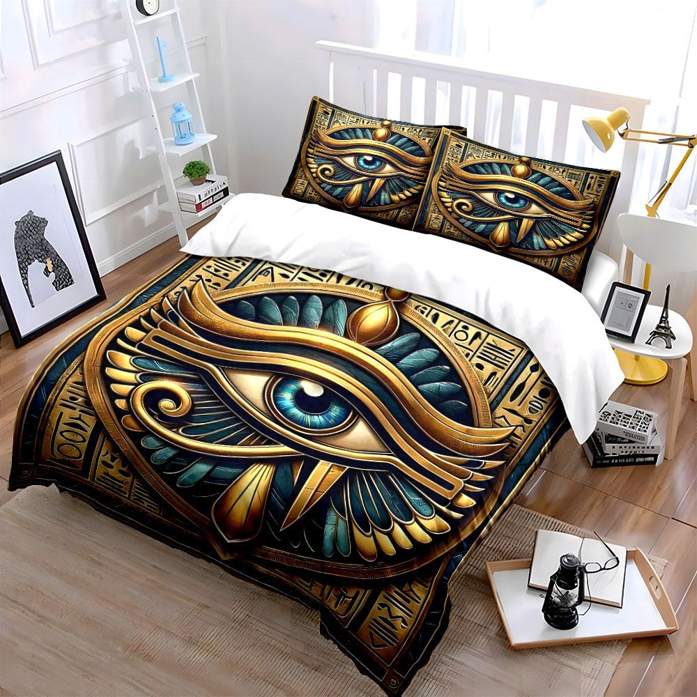 Golden Eye of Horus. Bedding sets Duvet cover sets Duvet covers Pillowcases(1 * Duvet Cover 2 * Pillowcases without duvet insert)