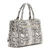 GUESS Sac à main blanc gris clair pour femme - Bianca Girlfriend Satchel Natural 345380