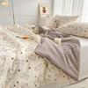 Printed Double Gauze Summer Quilt Grade A Lightweight Air Conditioning Quilt Soya Fibre Fill Soft Breathable Cool Summer Blanket