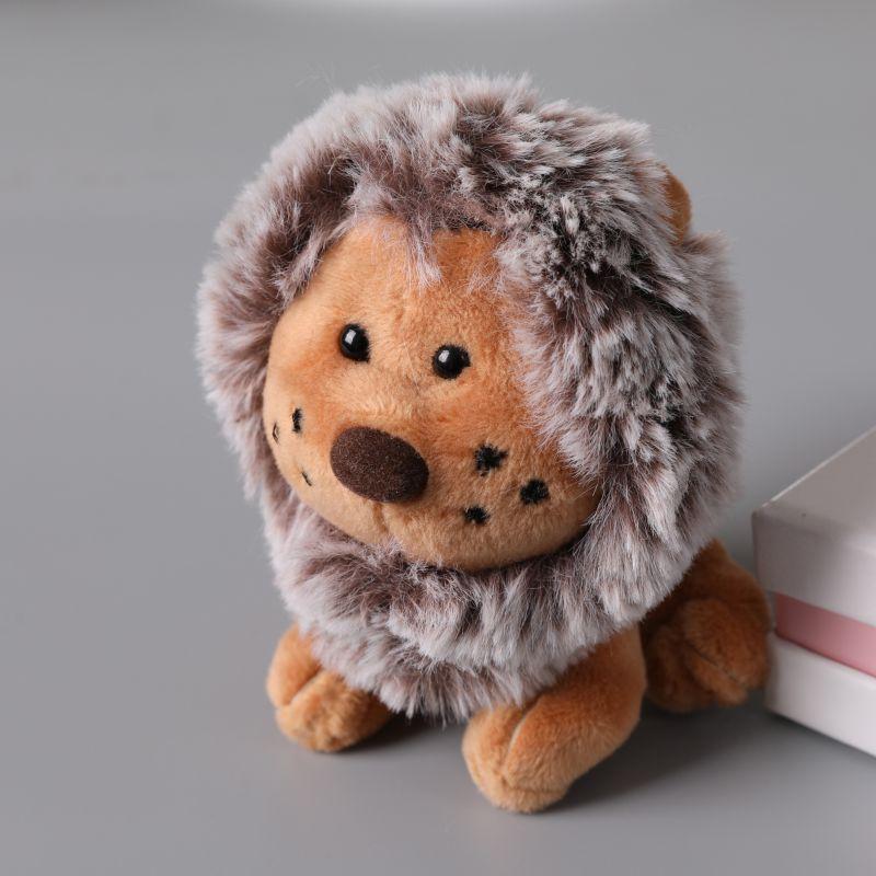 Cute Cartoon Animal Plush Toy Keychain Backpack Keychain Long Leg Frog Bear Lion Bread Dog Teddy Bear Expression Doll Cute Gift