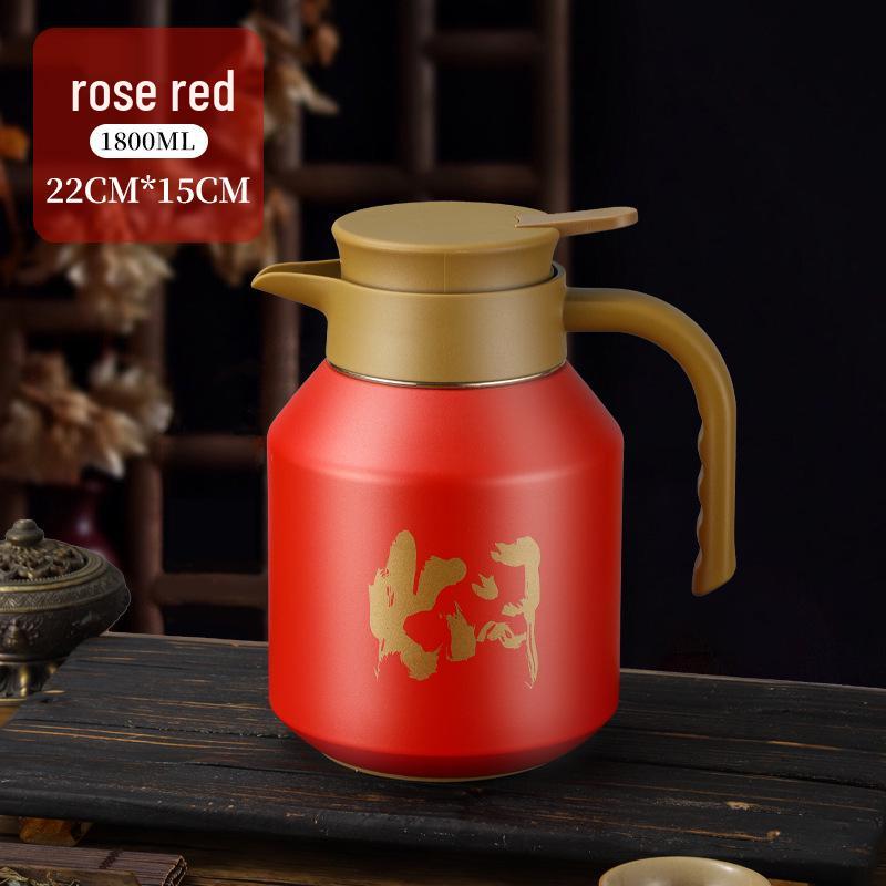 316 Stainless Steel Portable Kettle - Large Capacity Tea and Water Separation Stewing Pot 1800ml