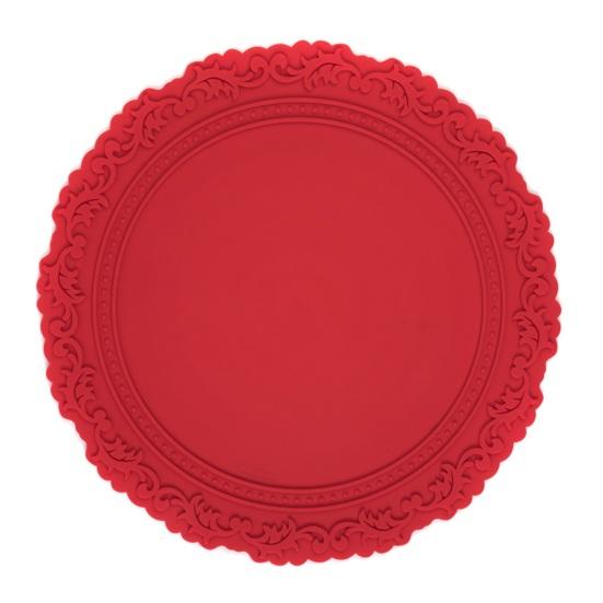 Silicone Placemat Nordic Vintage Lace Pattern Table Mats Heat Resistant Trivet for Hot Dishes Non-Slip Coaster for Kitchen Table