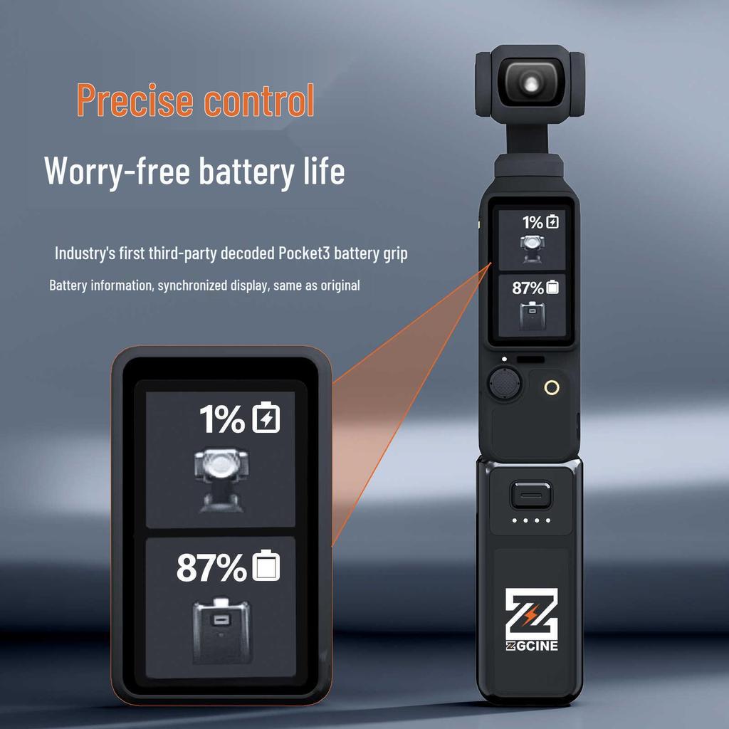ZGCINE Compact Battery Grip & Power Bank for DJI Osmo Pocket 3