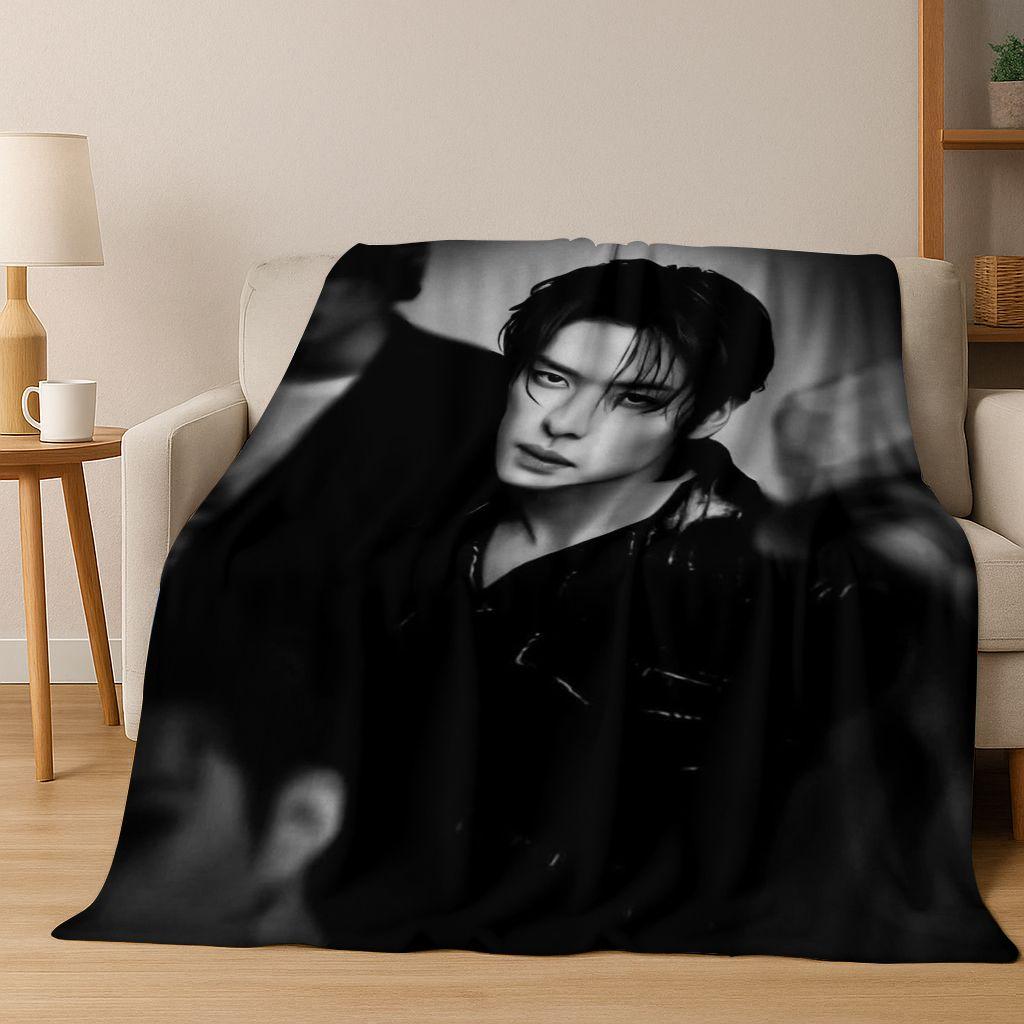 Druk 3D Stray Kids Gwiazda Kpop Lee Know Koc Flanelowy Miękki Ciepły Koc do Sypialni Salonu Łóżka Podróży Kempingu Pikniku Prezent