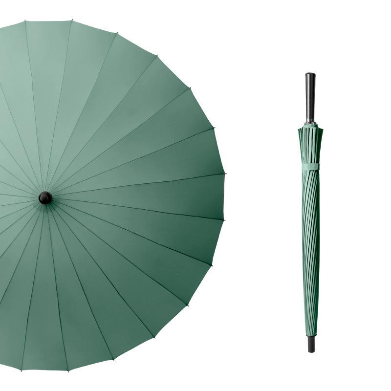 24-Rib Windproof Extra-Large Automatic Umbrella, Long Handle, for Men and Women, Customizable Logo