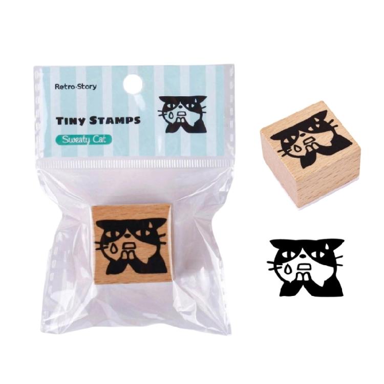 Charming Cats Themed Miniature Wood Stamps Adorable Cats Shape Stamp For Handmade Journal Card And Artistic Decorations