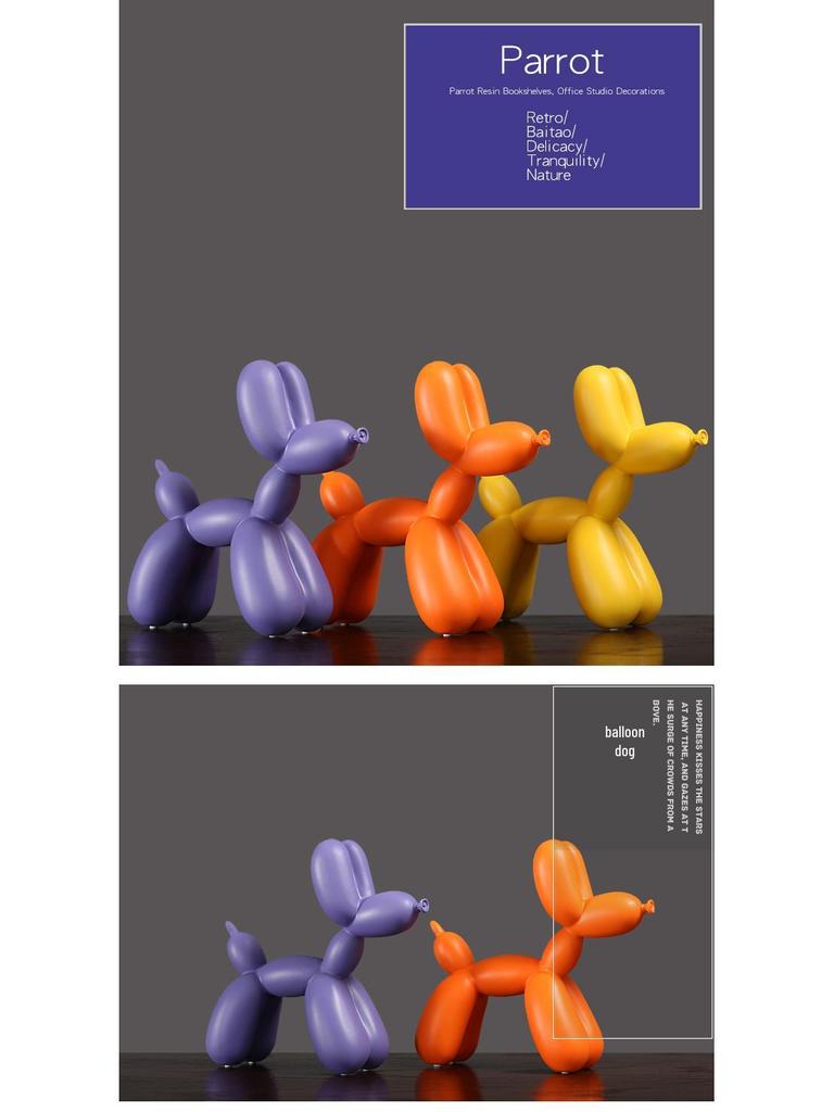 Creative Nordic Balloon Dog Ornament for Home or Office Decor