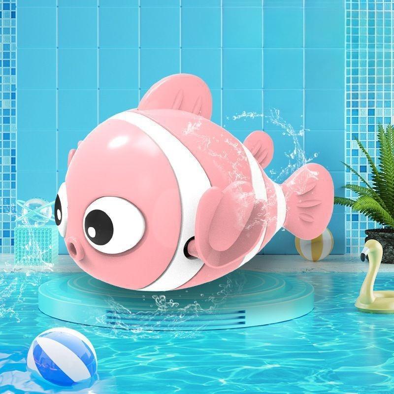 

1pc, Water Play Toy Clown Fish, Can Move,Run and Swing,Educational Toy, Clockwork String, Animal Swinging Fish Will Run on Chain