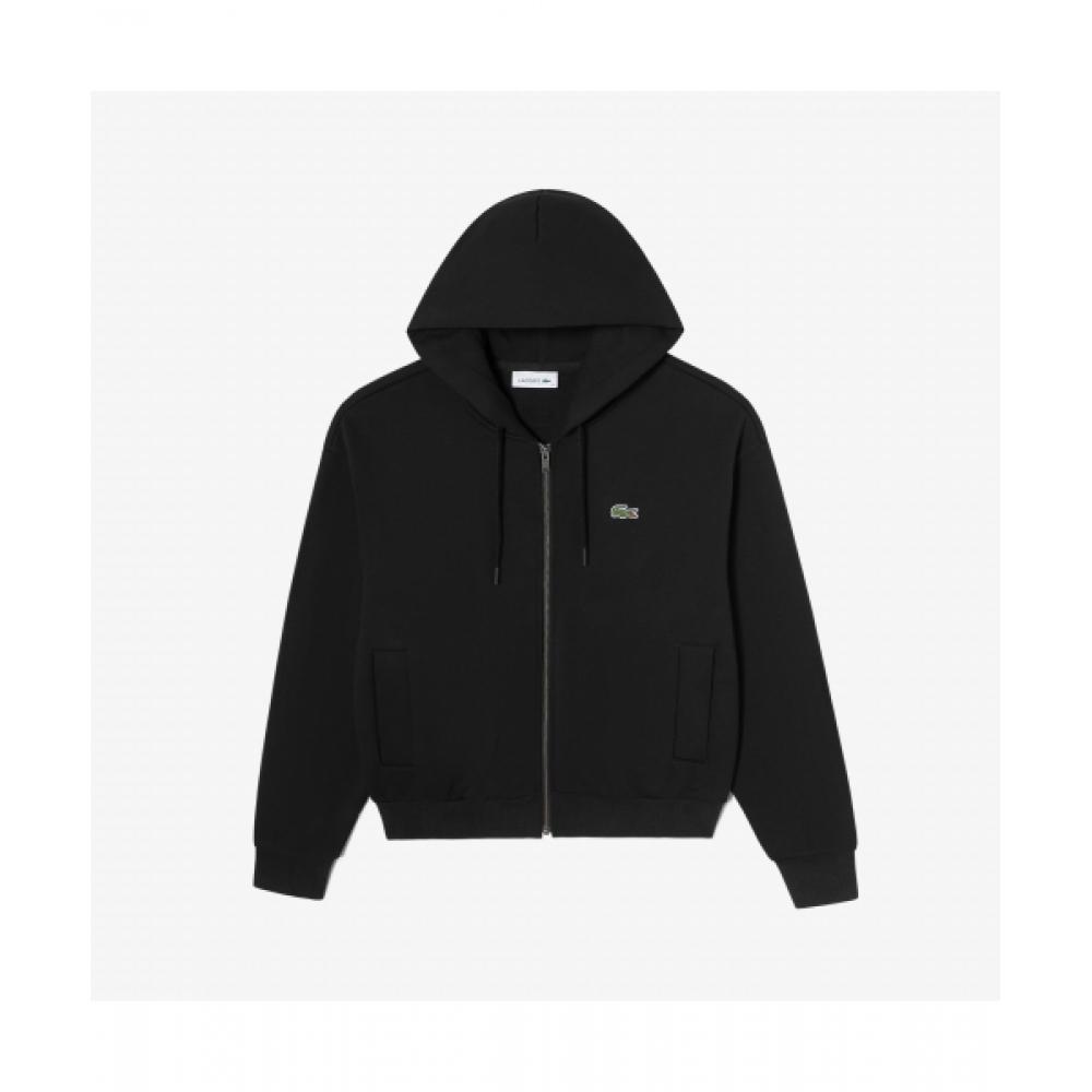 

LacoSTe Women S Hooded Zip Up T ShirT [black] 036