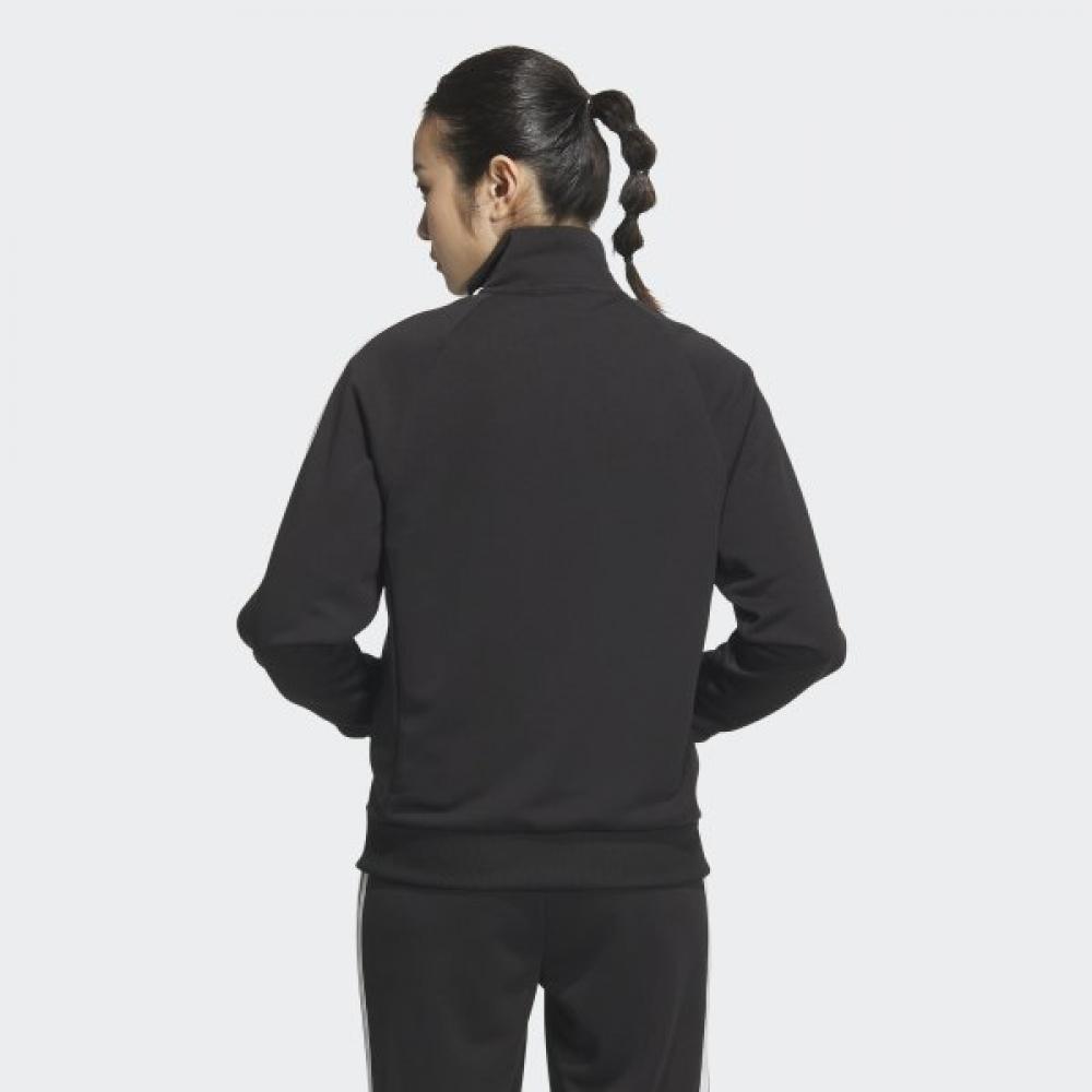 AdidaS Women S looSe Fit 3S Double Knit Track Top Made From Eco Friendly Recycled materialS