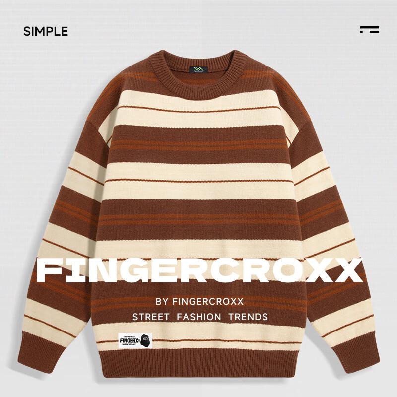 Fingercroxx IT Men's Striped Crewneck Sweater