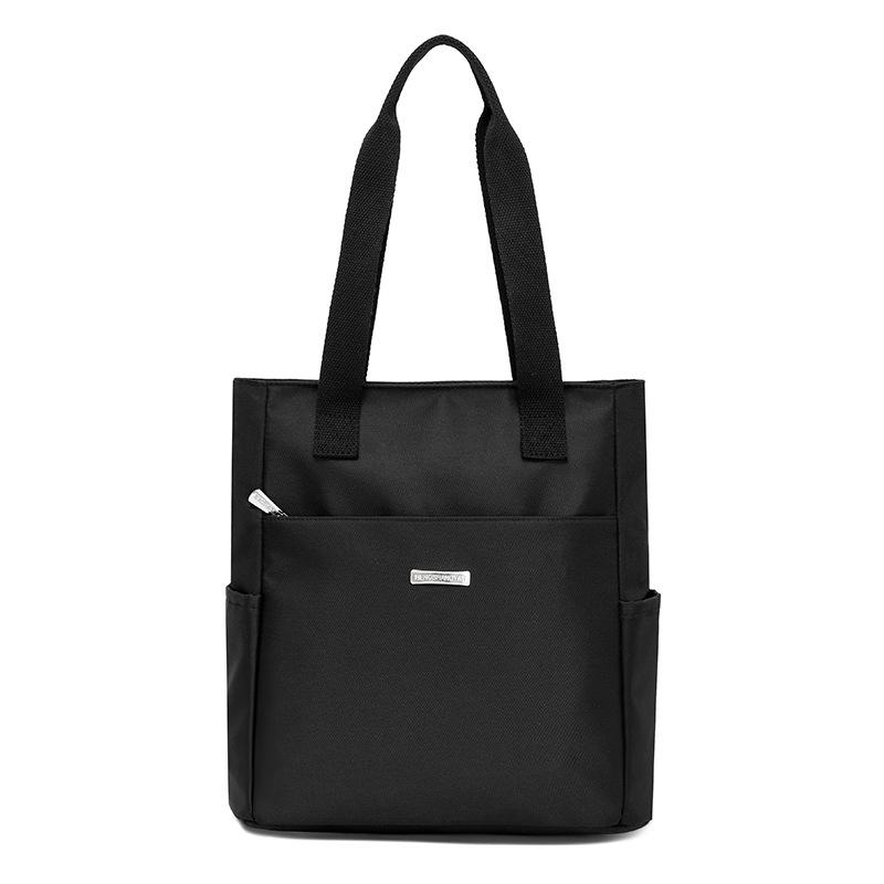 

Женская нейлоновая сумка-тоут, легкая сумка через плечо, большая вместимость, сумка для мамы чёрный