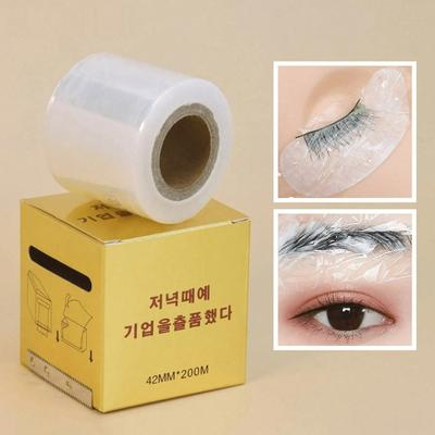 1 Roll Of 42mm*200m Disposable Clear Semi-Permanent Makeup Cover Film, For Eyebrow/Eyeliner/Lip Tattooing Or Microblading