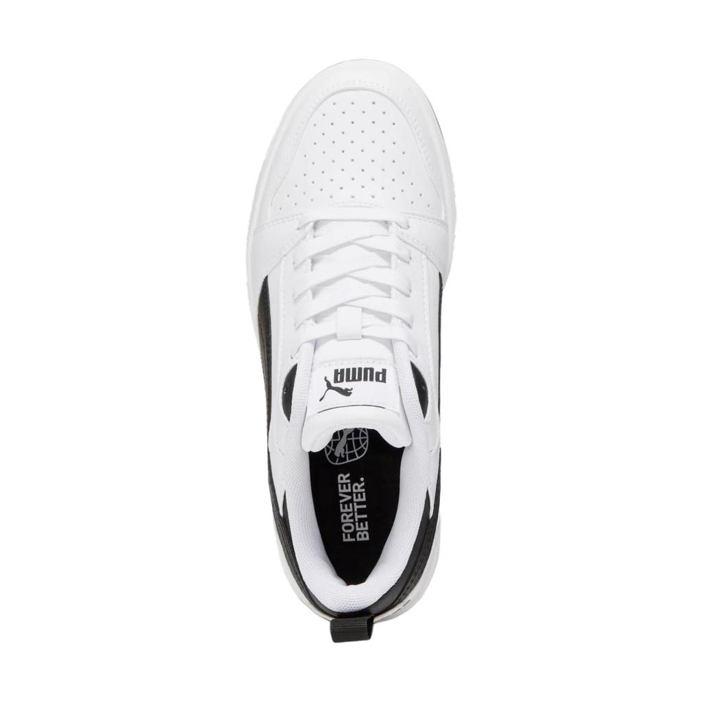 Puma Rebound V6 Lo Kinder Skateschuhe Kinder Sneaker Weiß Schwarz 393833-02