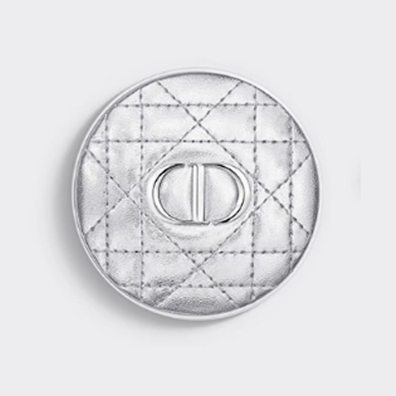 DIOR Cushion Two-piece set: Retro Silver Plaid Air Cushion Shell + Gelatin Long-lasting Soft Mist Matte Air Cushion Core #00.5N 13g
