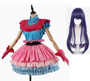 Anime Oshi No Ko Ruby Hoshino Kana Arima Cosplay Kostým Modrá Školní Uniforma Akce Karnevalový Oblek Celá Sada Ruby Cosplay