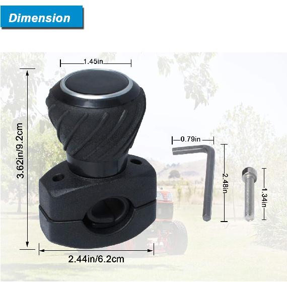 Ketofa Universal 77700-01540 Steering Wheel Spinner Knob For Kubota Tractors, Black, Polyurethane, 1.25 Inches, Tractor Steering Wheel Accessory