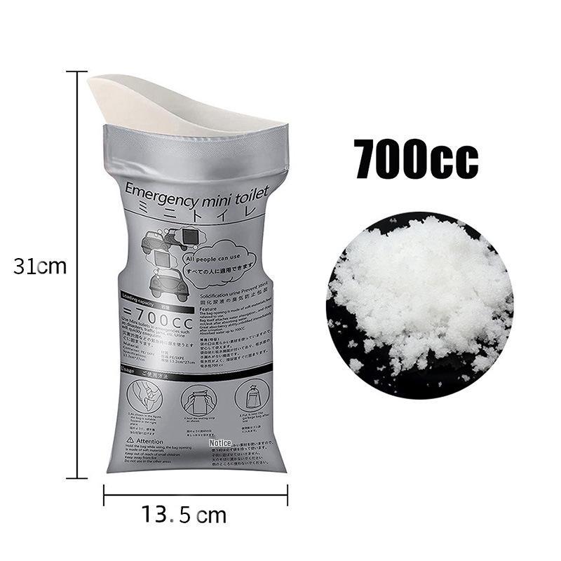 

Портативный дорожный писсуар унисекс - Одноразовый аварийный пакет для мочи для автомобилей 700CC Gray